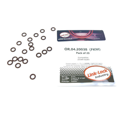 LINK-LOCK 20PCS OR.04.20038 FKM Viton 6.5×2 Sealing Universal O-Ring Kit 23344-0L041 for TOYOTA