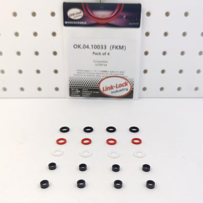 LINK-LOCK 4Set OK.04.10033 fuel injector repair kit 12709734 with FKM Viton O-RING For BUICK For CHEVROLET For CADILLAC 1.5T 25T 535T LJV LP5 L3Z
