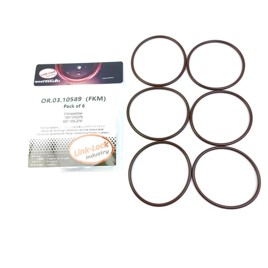 LINK-LOCK 6PCS OR.03.10589 FKM Viton 58.6×3 Sealing Universal O-Ring Kit 021105279 021.105.279 For AUDI For VW For PORSCHE