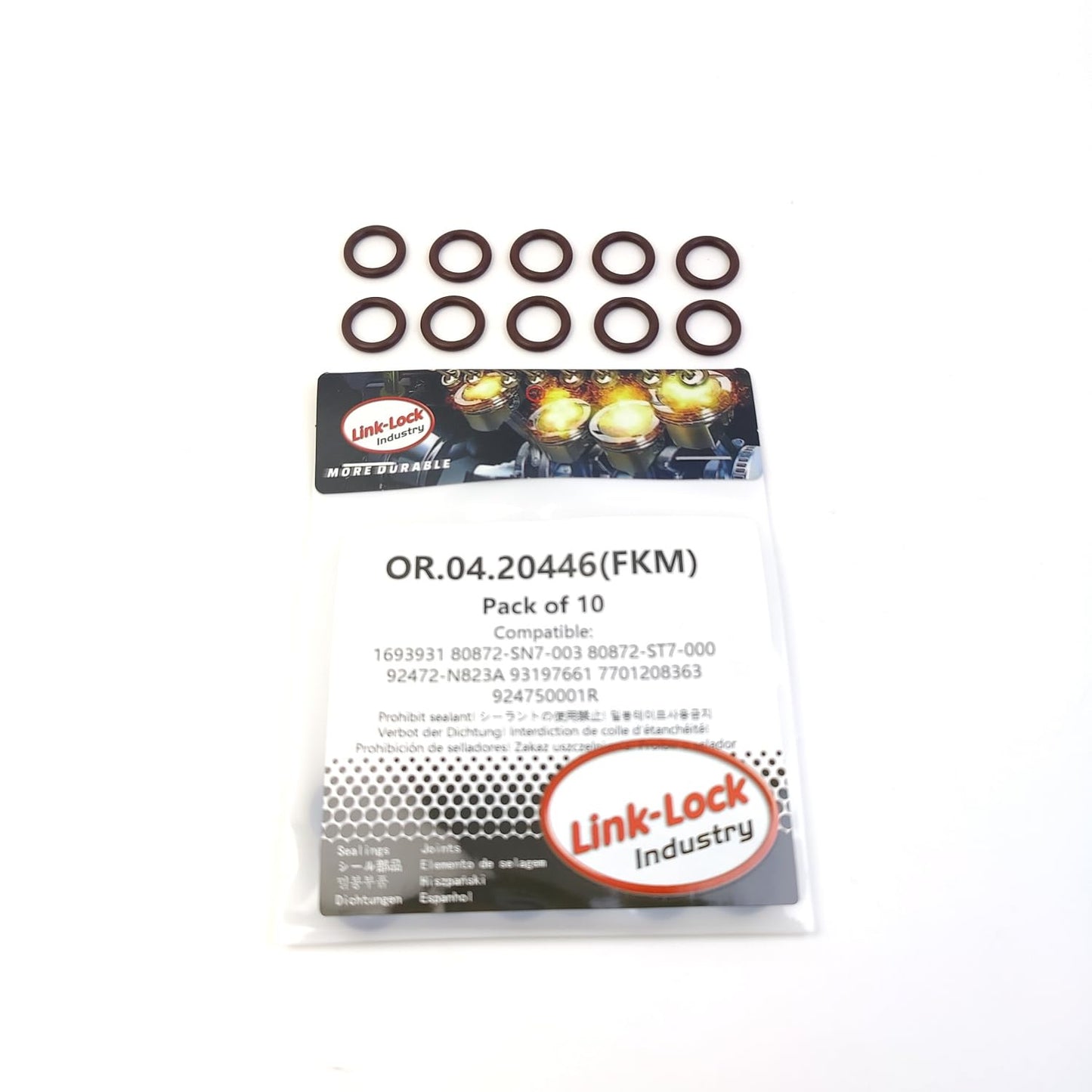 LINK-LOCK 10PCS OR.04.20446 FKM Viton Sealing O-Ring Kit of Refrigerant Line 1693931 80872-SN7-003 80872-ST7-000 92472-N823A 93197661 7701208363 924750001R for FORD for HONDA for NISSAN for RENAULT