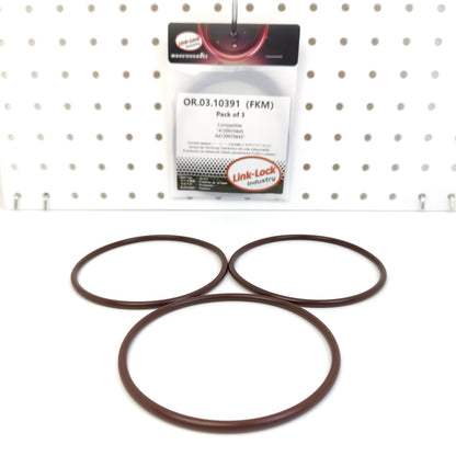 LINK-LOCK 3PCS OR.03.10391 FKM Viton Sealing O-Ring Kit of Timing Gear Chamber Cover 4729970845 A4729970845 For MERCEDES-BENZ-OM470 OM471 OM472