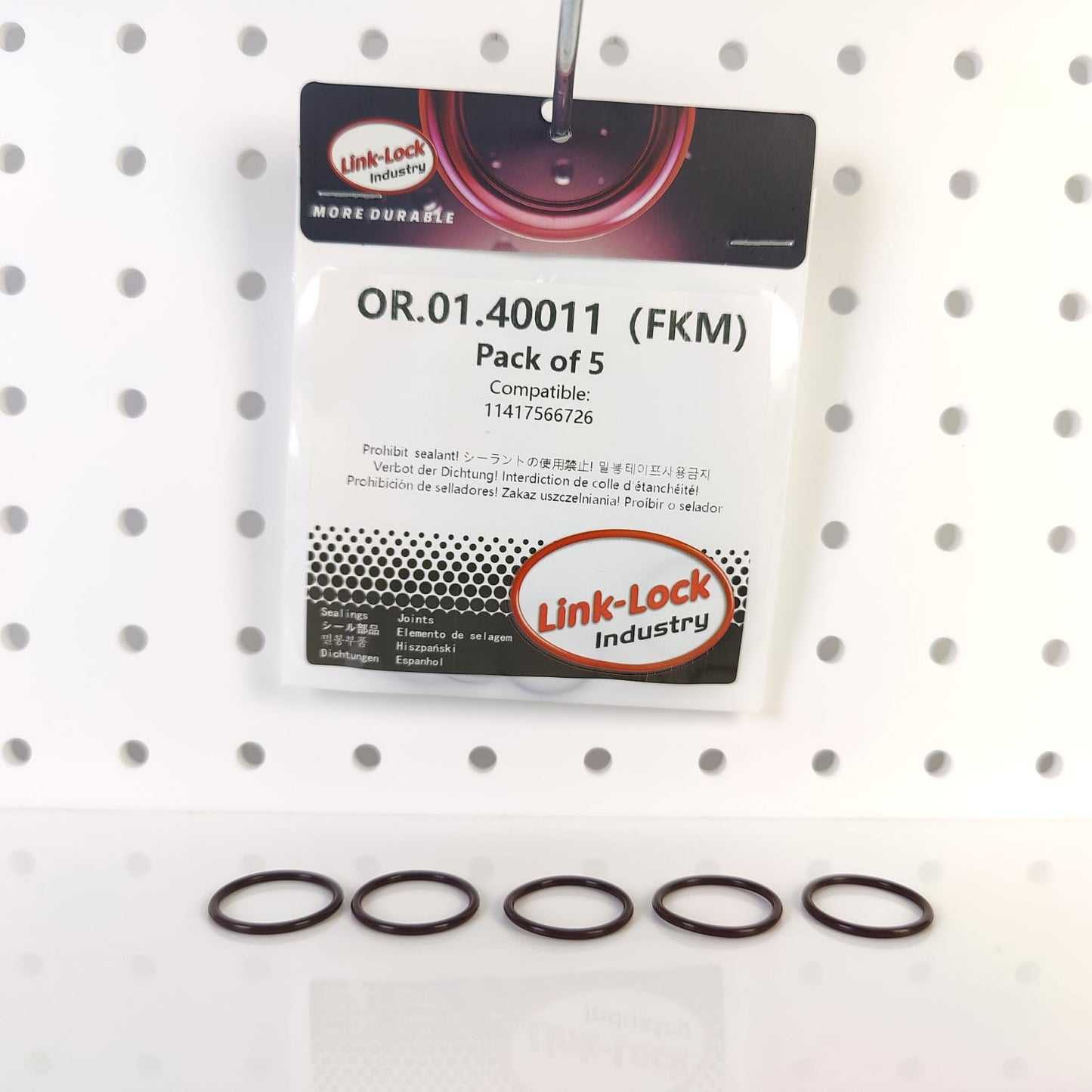 LINK-LOCK 5PCS FKM Viton OR.01.40011 Engine hydraulic valve O-RING gasket 11417566726 for BMW N43 N52 N20 N55 N51