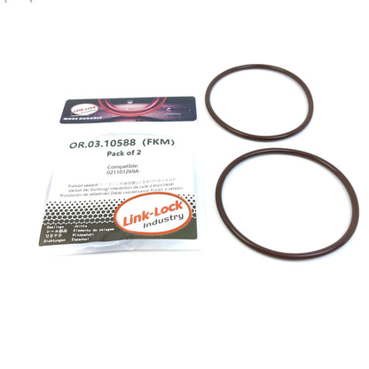 LINK-LOCK 2PCS OR.03.10588 FKM Viton Sealing O-Ring Kit of Oil pan cover 021101269A For AUDI For VW
