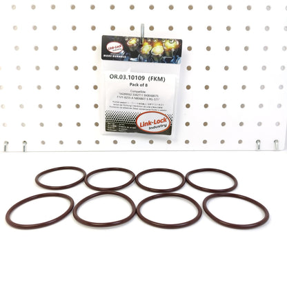 LINK-LOCK 8PCS OR.03.10109 FKM Viton Sealing O-Ring Kit Of Thermostat 04289062 3342711 N806807-S For FORD-AJ LCBE SEC SGA MEBA LCBA T30PDED For GINETTA-C37PDED For FORD USA-99Z C30PDED 99Z1 AJ C23HD0D