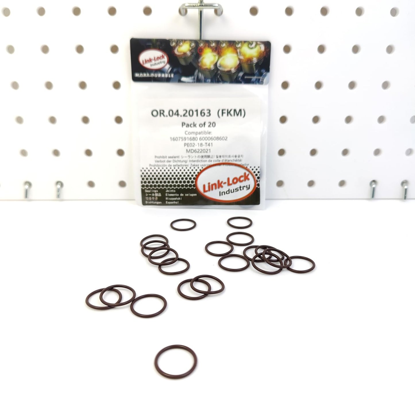 LINK-LOCK 20PCS OR.04.20163 FKM Viton Sealing O-Ring Kit of SENSOR 1607591680 6000608602 PE02-18-T41 MD622021 for PEugeot for CITROËN for FIAT for MAZDA for MITSUBISHI