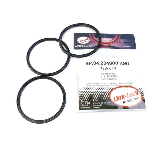 LINK-LOCK 3PCS FKM Sealing RING Kit 11618506786 13718596850 of Boost intake hose For BMW-E81 E87 N47 F45 F23 N20 N55 For MERCEDES-BENZ-M271