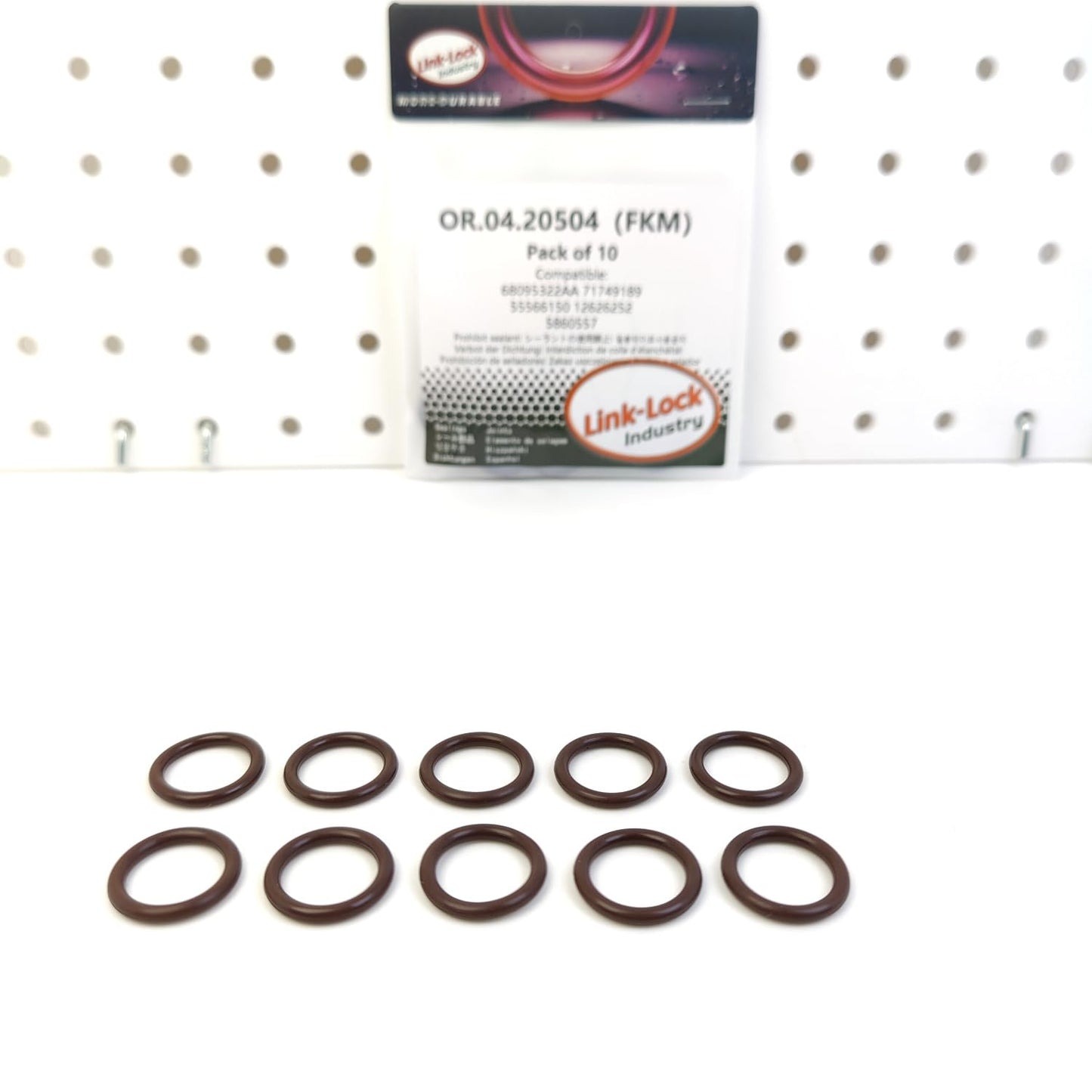 LINK-LOCK 10PCS OR.04.20504 FKM Viton Sealing O-Ring Kit of Turbocharger Oil Line 68095322AA 71749189 55566150 12626252 5860557 for ALFA for ROMEO for JEEP for FIAT