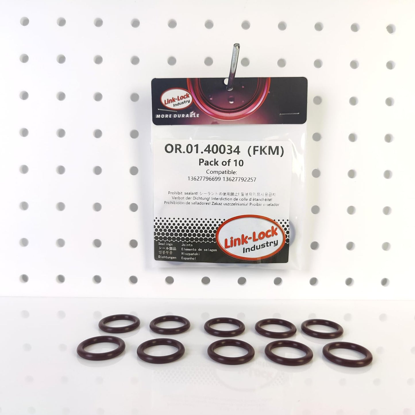 LINK-LOCK 10PCS FKM Viton OR.01.40034  Engine Camshaft sensor O-RING gasket 13627796699 13627792257 for BMW N47 N57 B37 B47 B57