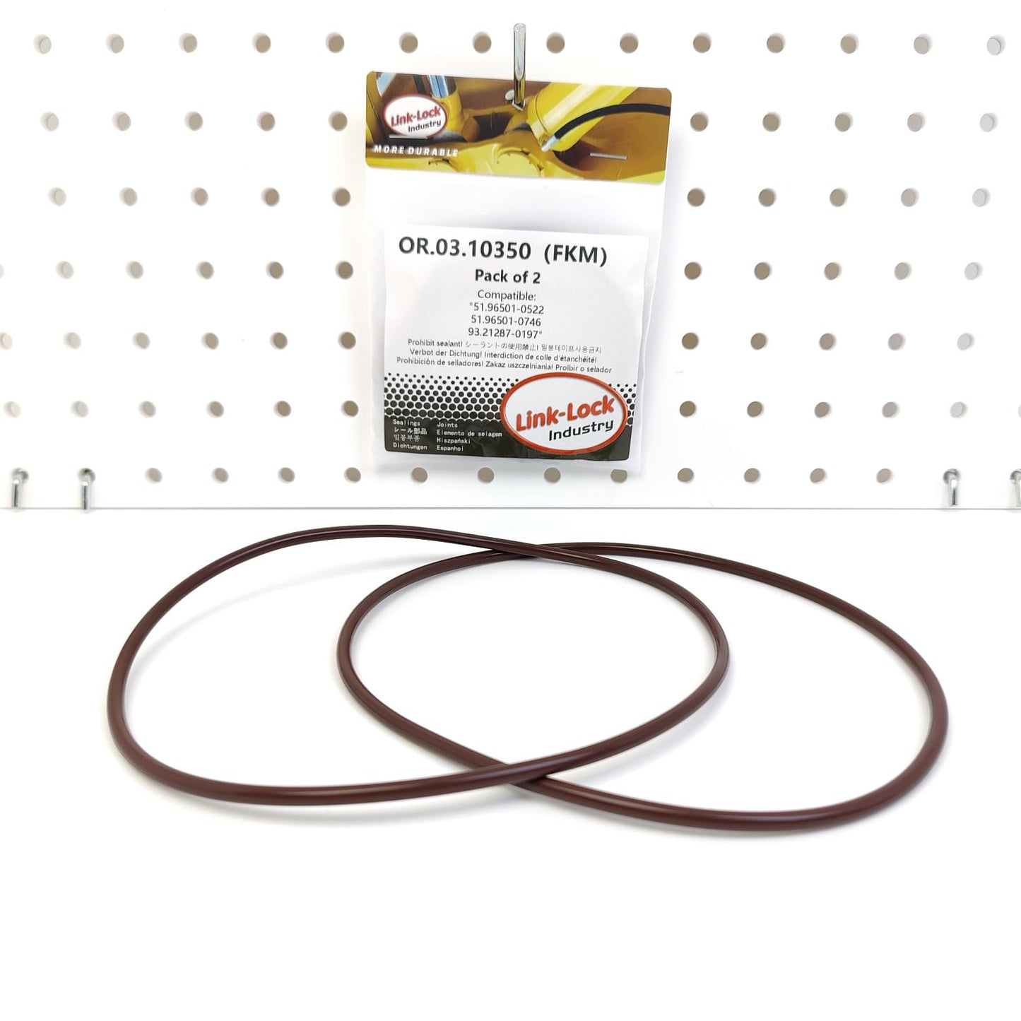 LINK-LOCK 2PCS OR.03.10350 FKM Viton Sealing O-Ring Kit of Cylinder Liner 51.96501-0522 51.96501-0746 93.21287-0197 For MAN-D2842 D2848 D2840
