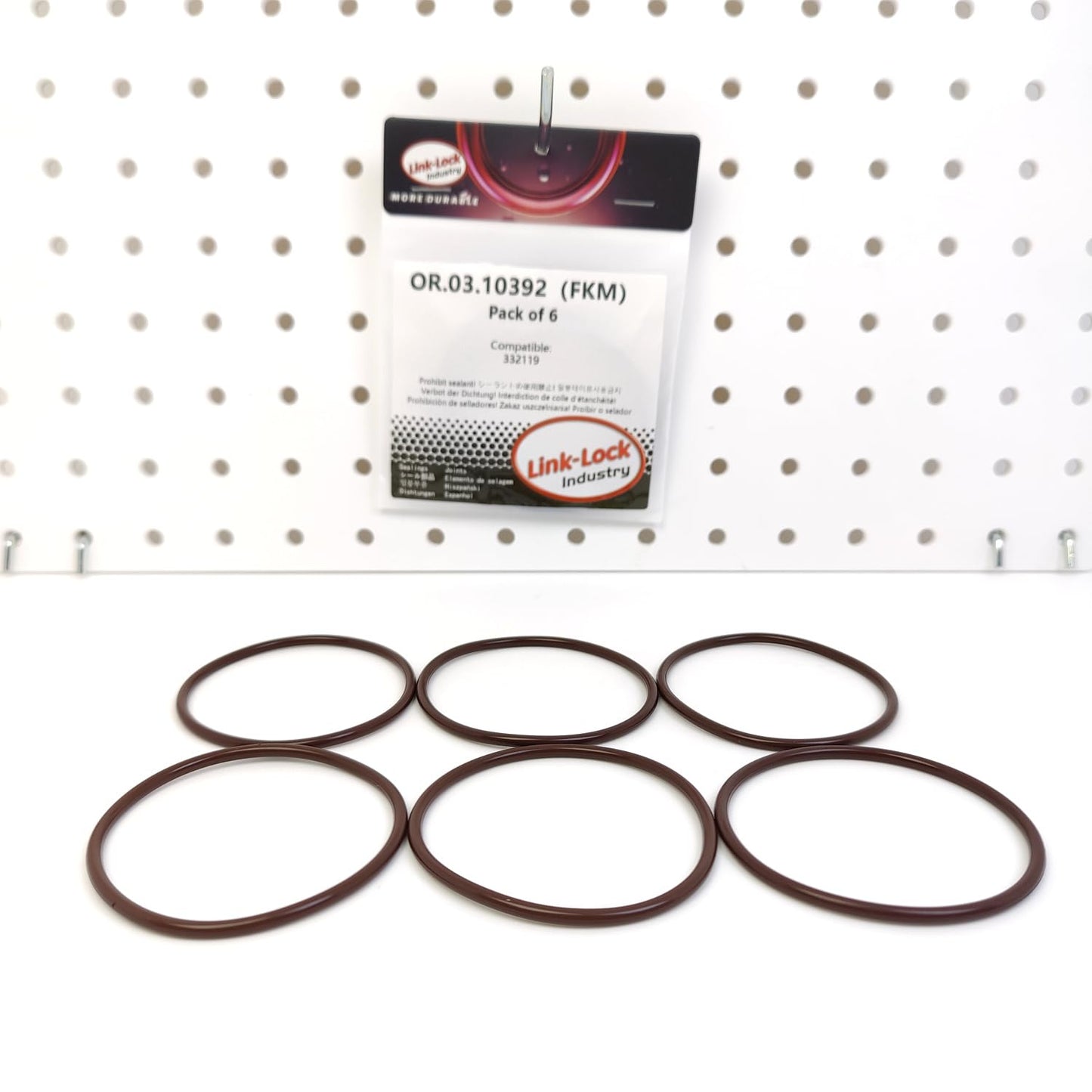 LINK-LOCK 6PCS OR.03.10392 FKM Viton Sealing O-Ring Kit of Timing Gear Chamber Cover 332119 For SCANIA-DC13