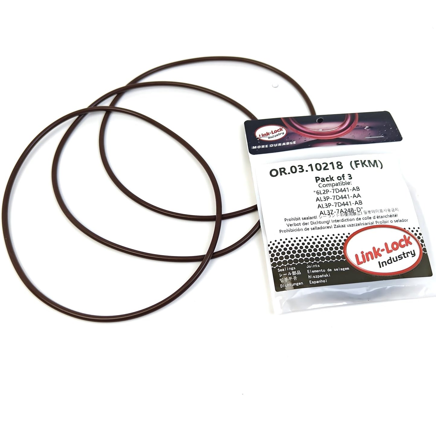 LINK-LOCK 3PCS OR.03.10218 FKM Viton Sealing O-Ring Kit of Oil pump 6L2P-7D441-AB AL3P-7D441-AA AL3P-7D441-AB AL3Z-7A248-D For  FORD USA-995 C62RSEM T35