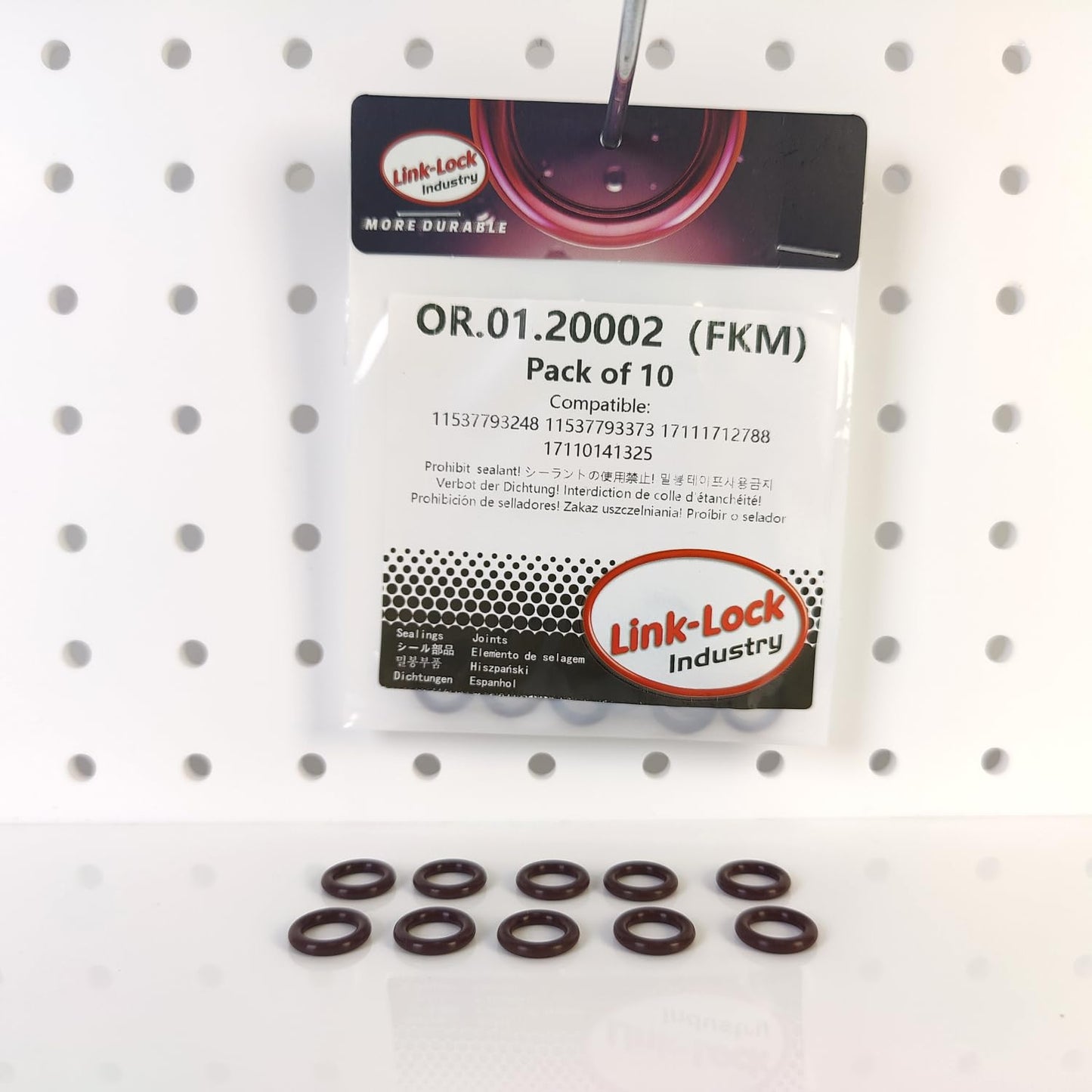 LINK-LOCK 10PCS FKM Viton OR.01.20002 Engine coolant pipe / Water hose O-Ring 11537793248 11537793373 17111712788 17110141325 forBMW N13 N20 N26 B38 B48 B58 N55 N52 B47 N47