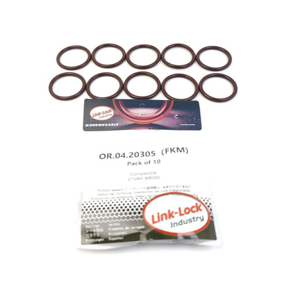 INFINITI用LINK-LOCK 10個 OR.04.20305 FKMバイトンシーリングOリングキット サーモスタット21049-AR000