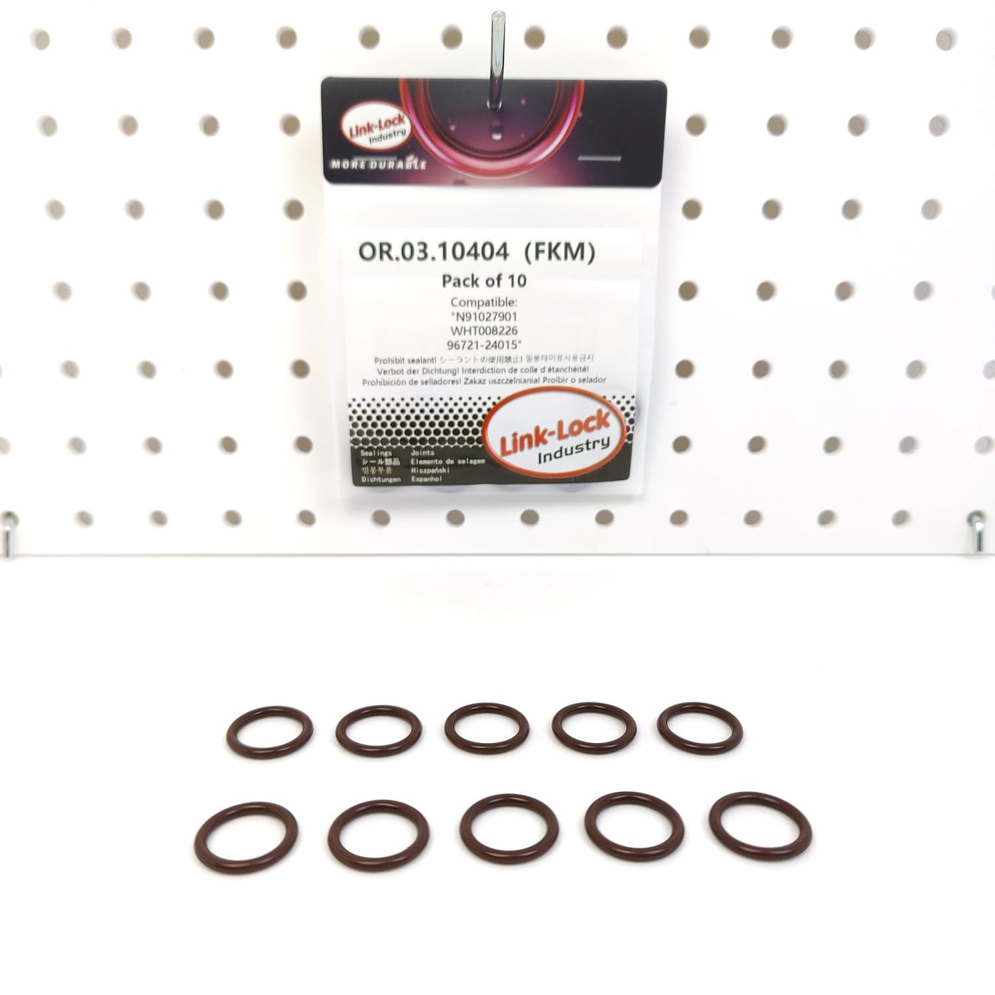 LINK-LOCK 10PCS OR.03.10404 FKM Viton Sealing O-Ring Kit of Fuel injector/oil cooler N91027901 WHT008226 96721-24015 For AUDI For VW For TOYOTA