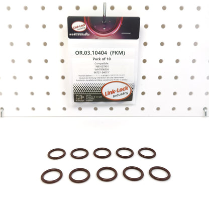 LINK-LOCK 10PCS OR.03.10404 FKM Viton Sealing O-Ring Kit of Fuel injector/oil cooler N91027901 WHT008226 96721-24015 For AUDI For VW For TOYOTA