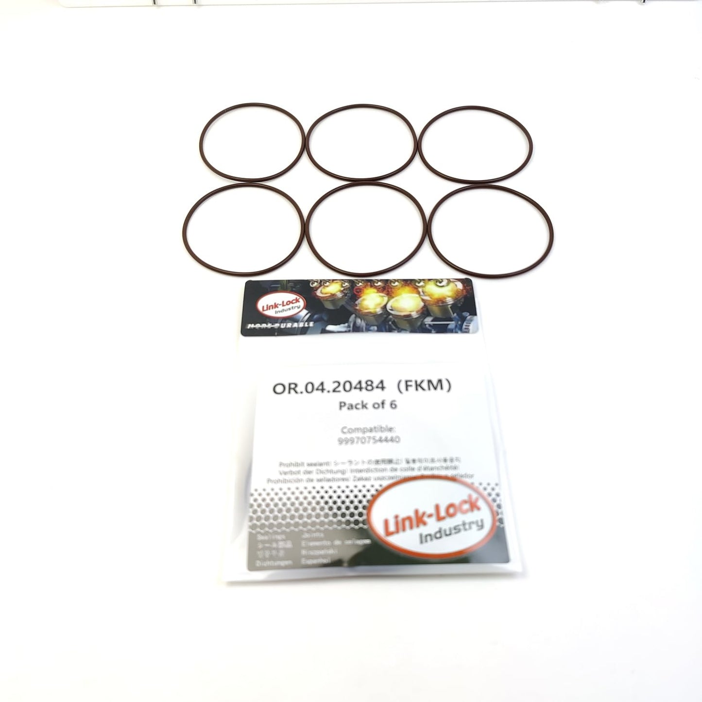 LINK-LOCK 6PCS OR.04.20484 FKM Viton Sealing O-Ring Kit of Turbocharger 99970754440 for PORSCHE-9PA