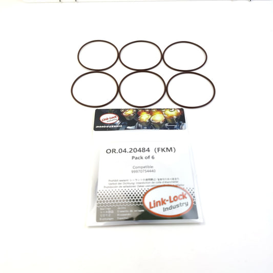 LINK-LOCK 6PCS OR.04.20484 FKMバイトンシーリングOリングキット ターボチャージャー用 99970754440 PORSCHE-9PA