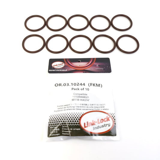 LINK-LOCK 10PCS OR.03.10244 FKMバイトンシーリングOリングキット サーモスタットハウジング用 11539468021 90118-WA574 BMW-B42 B48 TOYOTA-B46H用