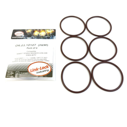 LINK-LOCK 6PCS OR.03.10107 FKM Viton サーモスタット用Oリングキット 3694931 5054065 BR3Z8255-A RG-630 9XB06-807S FORD-998 BGDB C37PDED 99G用 FORD USA-99F C35PDT DDD2X用 LINCOLN-99Z用
