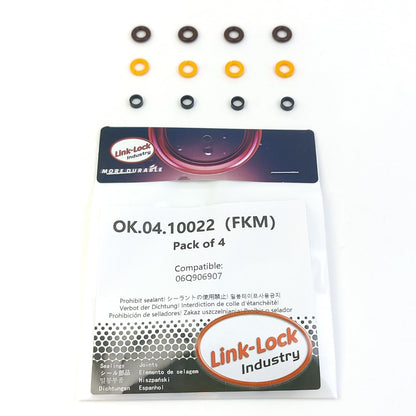 LINK-LOCK 4Set OK.04.10022 fuel injector repair kit 06Q906907 with FKM Viton O-RING For VW For AUDI 2.0T 45T DUVA DMTA
