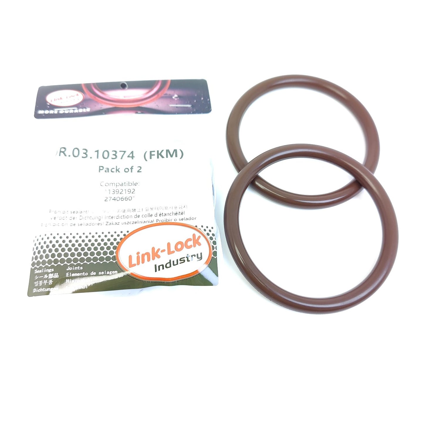 LINK-LOCK 2PCS OR.03.10374 FKM Viton Sealing O-Ring Kit of Turbocharger Intake Hose 1392192 2740660 For SCANIA-DC16