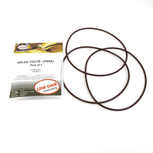 LINK-LOCK 3個組 OR.03.10270 FKMバイトン製 ウォーターポンプ用Oリングキット DAF-MX-13303 MX-13 315 MX-13 390用