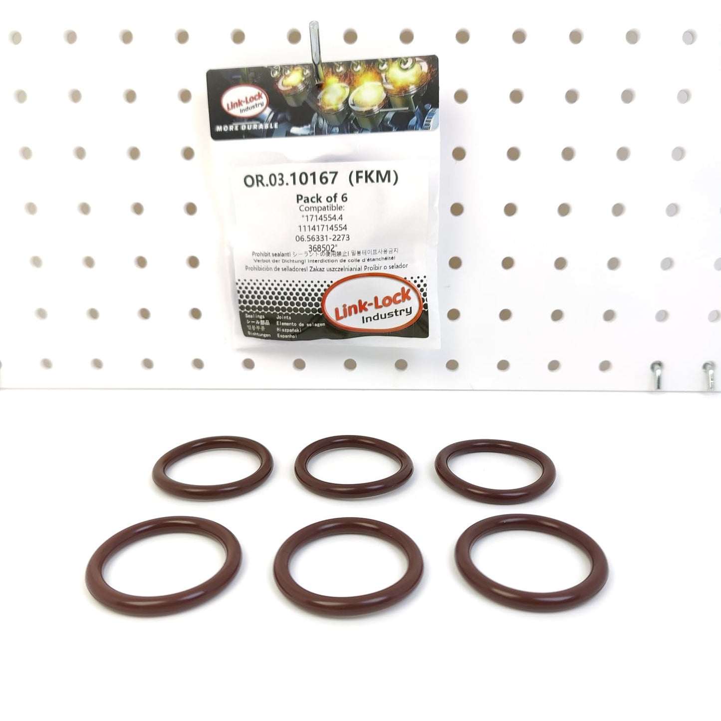 LINK-LOCK 6個 OR.03.10167 FKMバイトン製シーリングOリングキット クーラントパイプライン用 1714554.4 11141714554 06.56331-2273 368502 BMW-M40用 SCANIA用 MAN用