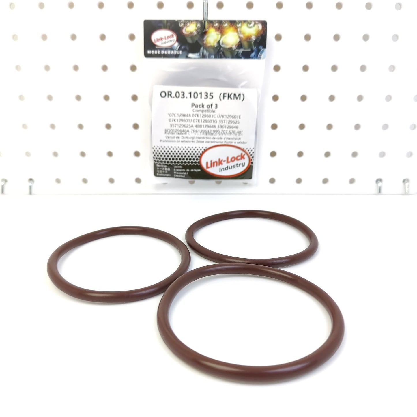 LINK-LOCK 3PCS OR.03.10135 FKM Viton Sealing O-Ring Kit Of Intake hose 07C129646 07K129601 357129625A 999.707.678.40 For AUDI-DJGA APY AYM AFB For PORSCHE-CNCC MCN For VW-CRVC CSLC