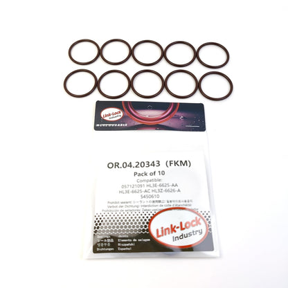 LINK-LOCK 10個入り OR.04.20343 FKM Viton サーモスタット用Oリングキット AUDI用FORD用 057121091 HL3E-6625-AA HL3E-6625-AC HL3Z-6626-A 5450610
