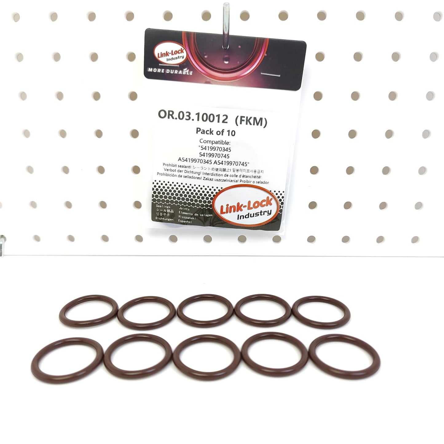 LINK-LOCK 10PCS OR.03.10012 FKM Viton Sealing O-Ring Kit Of Fuel injector bracket 5419970345 5419970745 A5419970345 A5419970745 For MERCEDES-BENZ-OM460 OM457 OM942 OM521