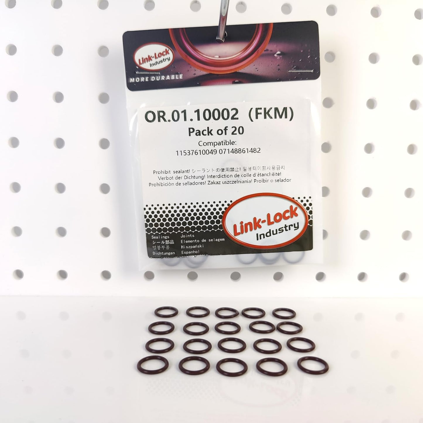 LINK-LOCK 20PCS FKM Viton OR.01.10002 Turbocharging pipeline O-RING 11537610049 07148861482 For BMW  N13 B38 B48 B47 B46 N74 S58
