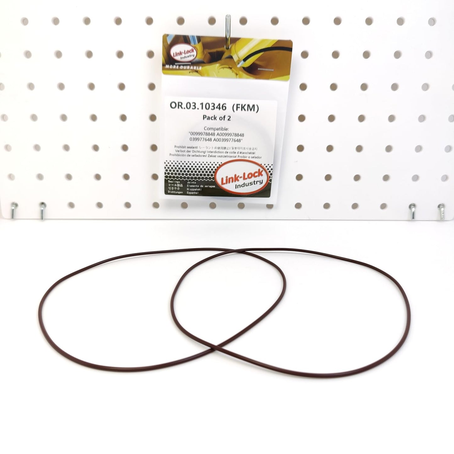 LINK-LOCK 2PCS OR.03.10346 FKM Viton Sealing O-Ring Kit of Cylinder Liner 0099978848 A0099978848 039977648 A0039977648 For MERCEDES-BENZ-OM401 OM402 OM403 OM407