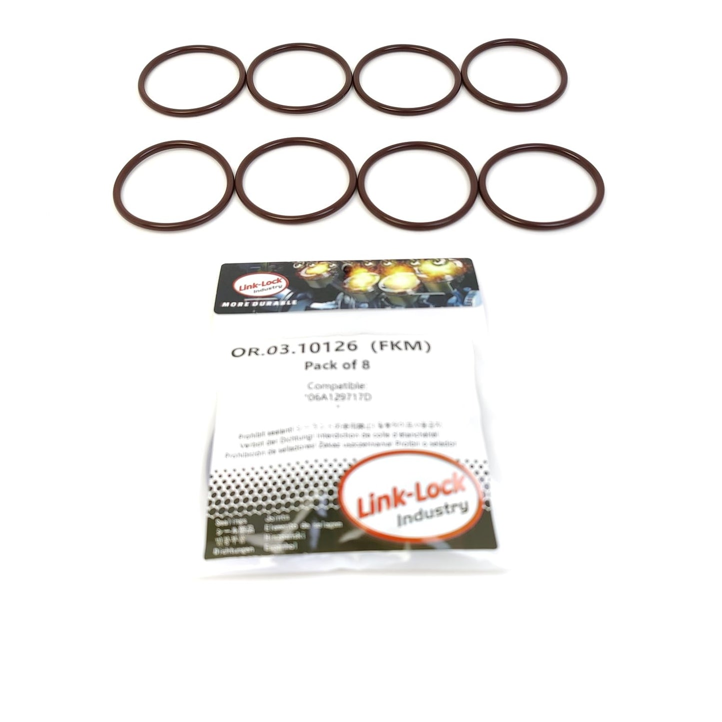 LINK-LOCK 8PCS OR.03.10126 FKM Viton Sealing O-Ring Kit Of Intake manifold 06A129717D For AUDI-BJZ For SEAT-CEKA For SKODA-AEG For VW-AEG BHP CFEA BEJ BHY CGZ BJZ