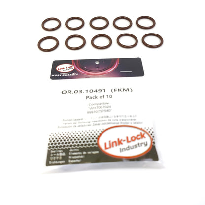 LINK-LOCK 10PCS OR.03.10491 FKMバイトン製シーリングOリングキット カムシャフト/バルブ用 WHT007024 99970757540 AUDI用 PORSCHE用