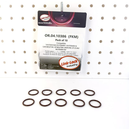 LINK-LOCK 10PCS OR.04.10386 FKMバイトンシーリングOリング ターボチャージャーエンジンオイルフィラーポート用キット WHT005558 WHT006901 WHT006901A G4D38527HA J3P38527BA LR095786 LR125382 9A700690100 AUDI-CEUA CGTA用