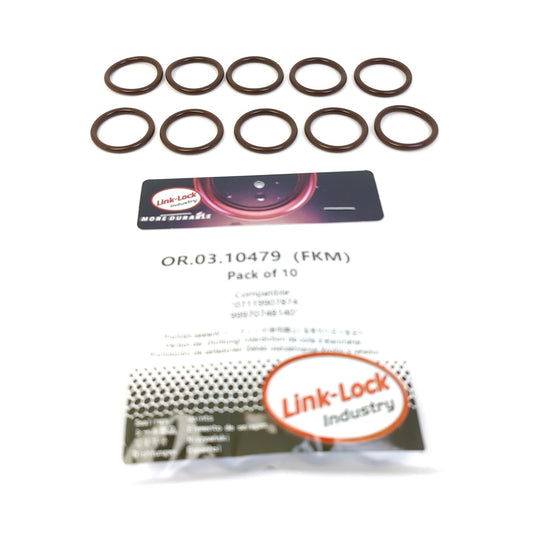 LINK-LOCK 10PCS OR.03.10479 FKM Viton Sealing O-ring Kit of Oil drain screw 07119907874 99970748140 For BMW For PORSCHE