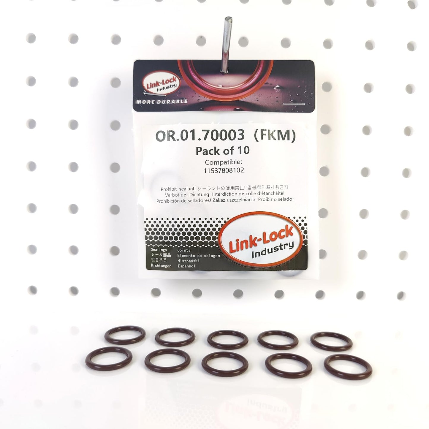 LINK-LOCK 10PCS FKM Viton OR.01.70003 O-RING gasket for transmission cooling pipe 11537808102 for BMW B38 B48 B46 B58 B57 B47