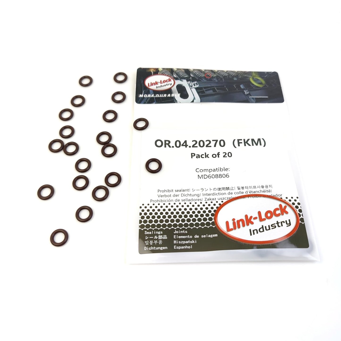 LINK-LOCK 20PCS OR.04.20270 FKM Viton Sealing O-Ring Kit of Throttle Body MD608806 for MITSUBISHI
