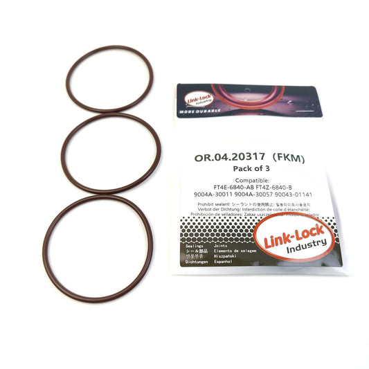 LINK-LOCK 3PCS OR.04.20317 FKMバイトン製オイルフィルターOリングキット FT4E-6840-AB FT4Z-6840-B 9004A-30011 9004A-30057 90043-01141（FORD、TOYOTA用）