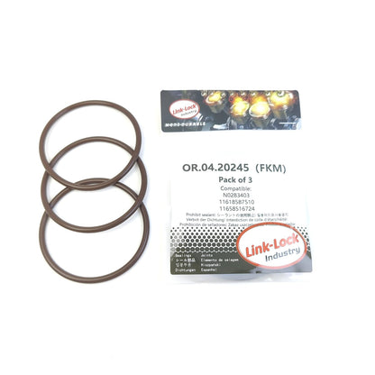 LINK-LOCK 3PCS OR.04.20245 FKM バイトンシーリングOリングキット チャージエアホース N0283403 11618587510 11658516724 アウディ BMW用