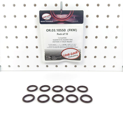 LINK-LOCK 10PCS OR.03.10550 FKM Viton Sealing O-Ring Kit of Cooling water pipe A0209974745 A0249977945 30670569 31109235 982292 For MERCEDES-BENZ For VOLVO