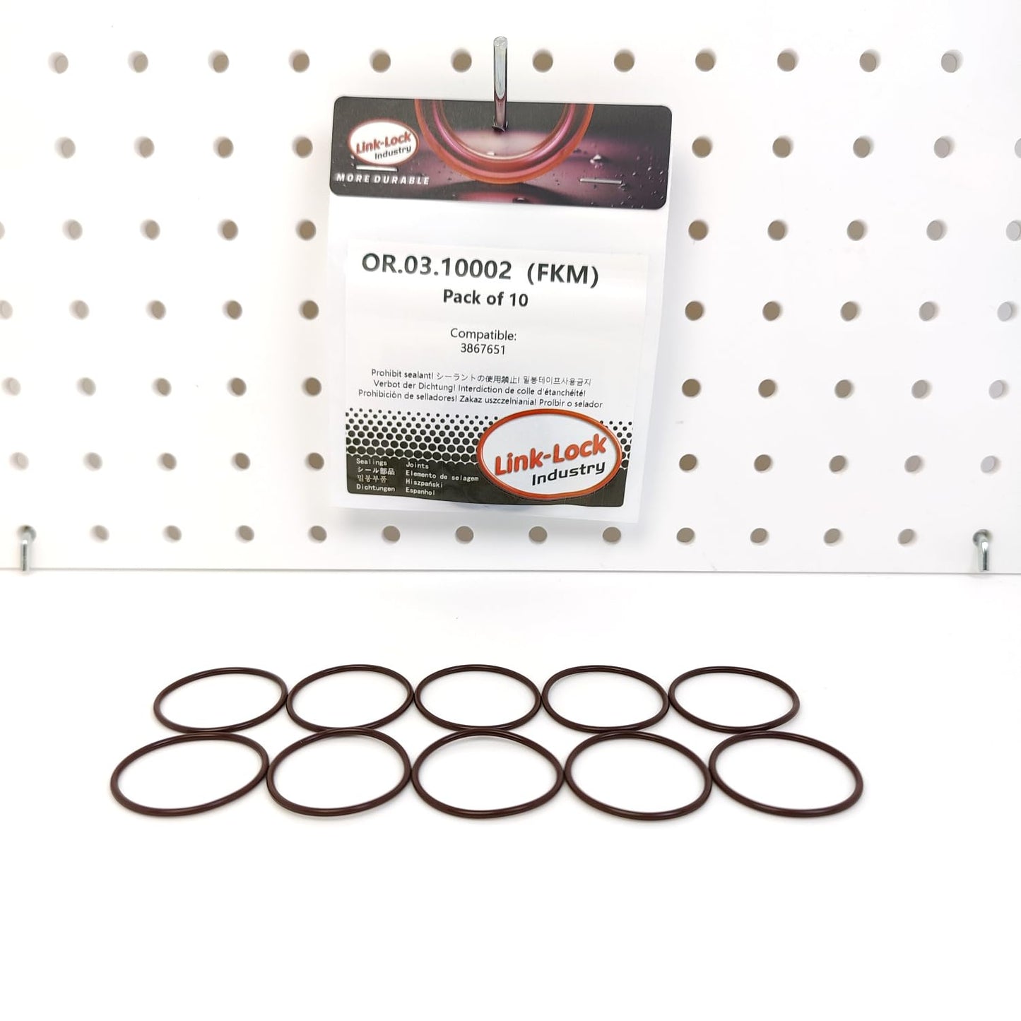 LINK-LOCK 10PCS OR.03.10002 FKMバイトン フューエルインジェクター用Oリングキット 3867651 CUMMINS-KT19 KTA19 QSK19対応