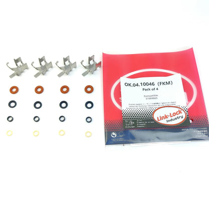 LINK-LOCK 4Set OK.04.10046 fuel injector repair kit 31669665 with FKM Viton O-RING For VOLVO XC60 S60 V60 S90 V90 B4204 2018-2019