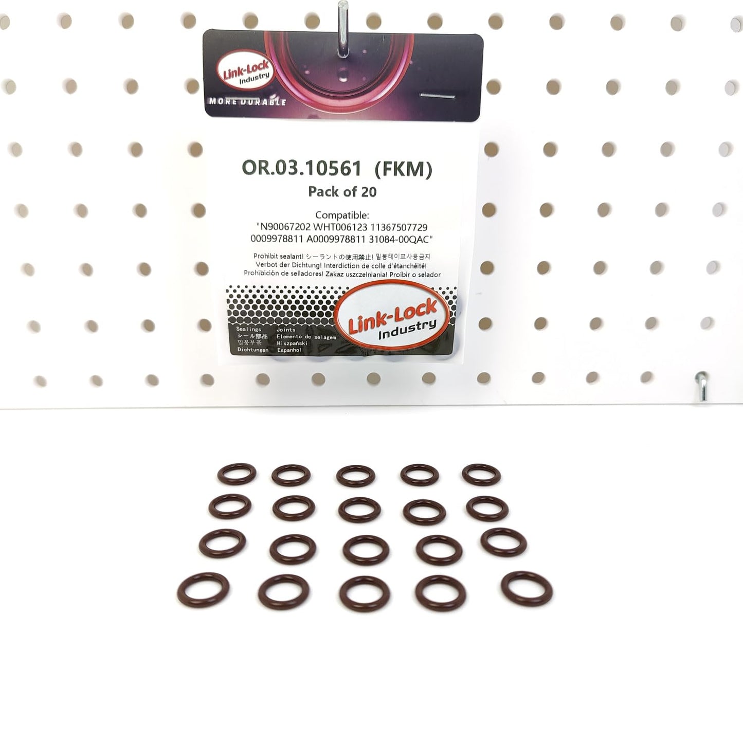 LINK-LOCK 20PCS OR.03.10561 FKMバイトンシーリングOリングキット クーラントパイプライン用 N90067202 WHT006123 11367507729 0009978811 A0009978811 31084-00QAC 日産用 メルセデスベンツ用 アウディ用 VW用