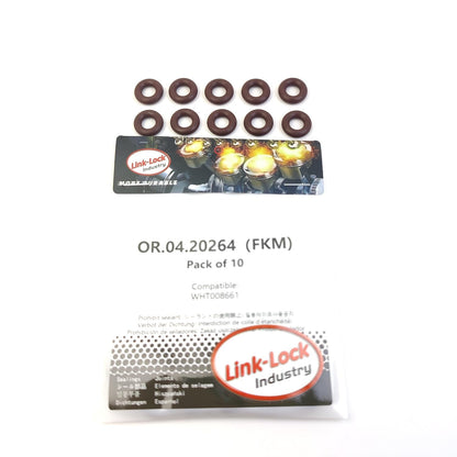 LINK-LOCK 10PCS OR.04.20264 FKM Viton Sealing O-Ring Kit of Injector WHT008661 for AUDI