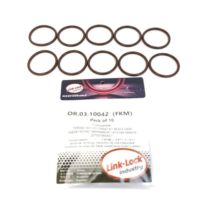 LINK-LOCK 10PCS OR.03.10042 FKM Viton Sealing O-Ring Kit Of Spark plug sleeve N90467301 01179647 81.96503-0690 95834150100 7400949659 1472144 949659 27107593451 For SCANIA For BMW N47 N55 N20 N26