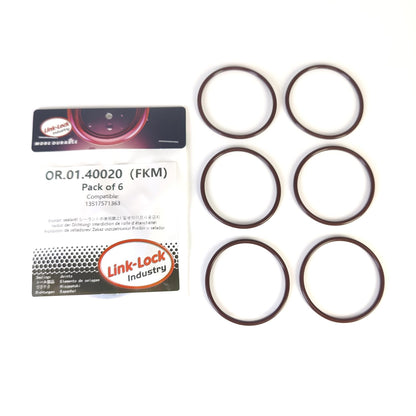 LINK-LOCK 6PCS FKM Viton OR.01.40020 Engine high-pressure fuel pump O-RING gasket 13517571363 for BMW N53 N54 N55