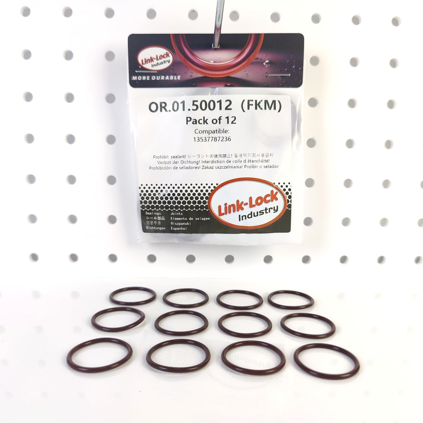 LINK-LOCK 12PCS FKM Viton OR.01.50012 Fuel injection valve O-RING gasket 13537787236 for BMW M47 M57