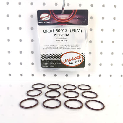 LINK-LOCK 12PCS FKM Viton OR.01.50012 Fuel injection valve O-RING gasket 13537787236 for BMW M47 M57