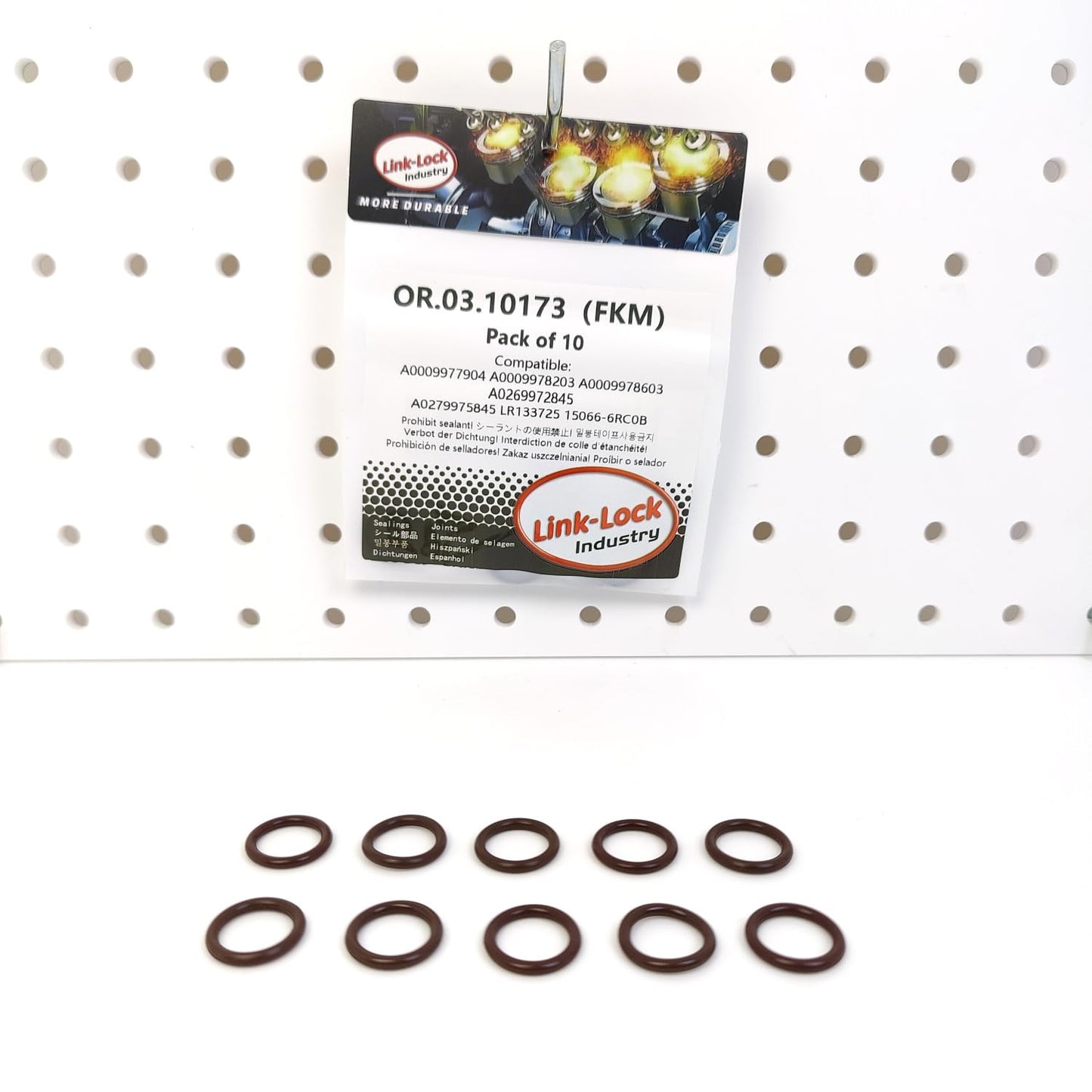 LINK-LOCK 10PCS OR.03.10173 FKMバイトンシーリングOリングキット クーラントパイプ用 A0009977904 A0009978203 A0009978603 11147564315 BMW-N74用 LAND ROVER-DT306用 MERCEDES-BENZ-OM654 OM473用